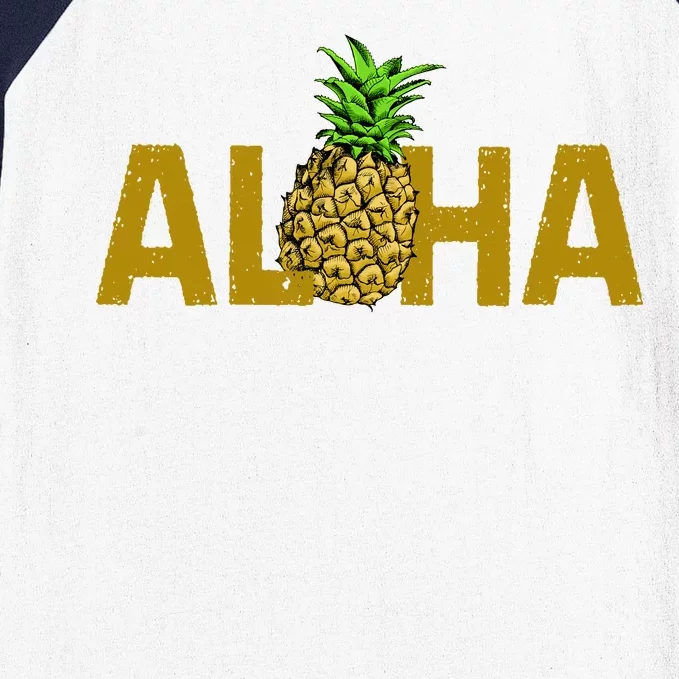 Aloha Summer Pineapple Baseball Sleeve Shirt