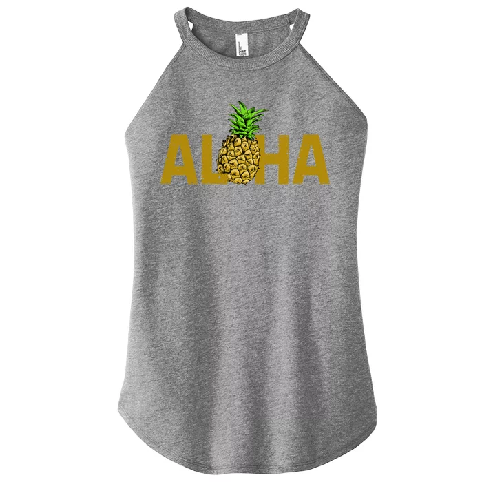 Aloha Summer Pineapple Women’s Perfect Tri Rocker Tank