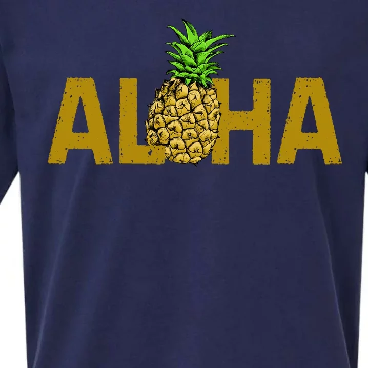 Aloha Summer Pineapple Sueded Cloud Jersey T-Shirt