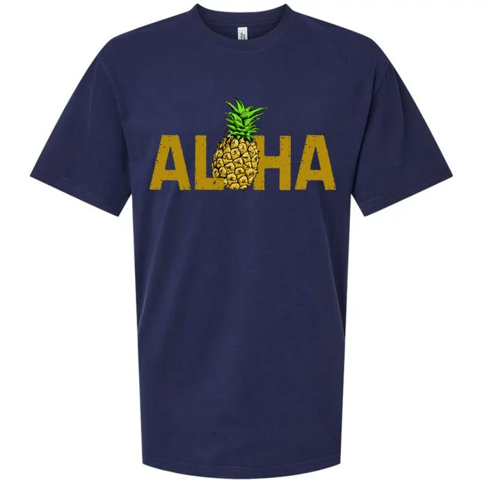 Aloha Summer Pineapple Sueded Cloud Jersey T-Shirt