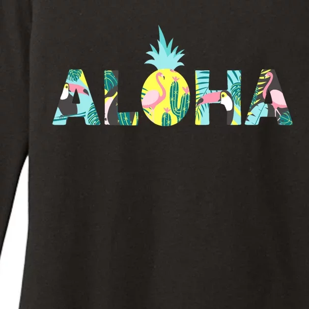 Aloha Tropical Style Womens CVC Long Sleeve Shirt