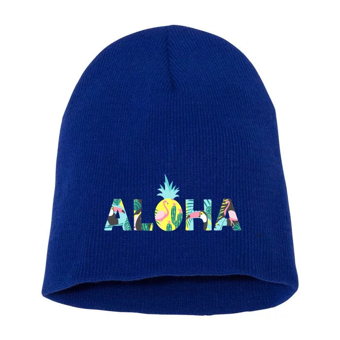 Aloha Tropical Style Short Acrylic Beanie