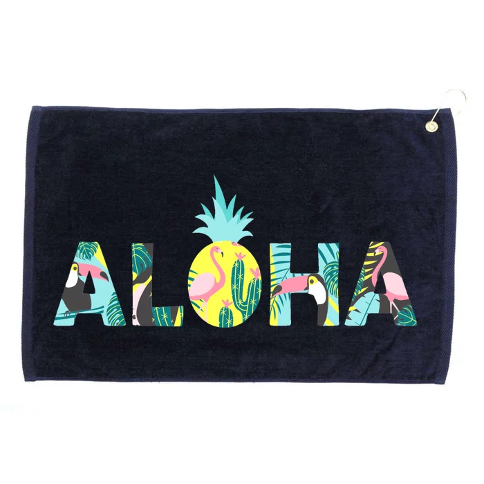 Aloha Tropical Style Grommeted Golf Towel