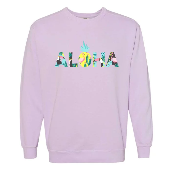 Aloha Tropical Style Garment-Dyed Sweatshirt