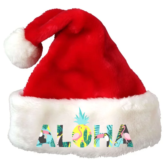 Aloha Tropical Style Premium Christmas Santa Hat