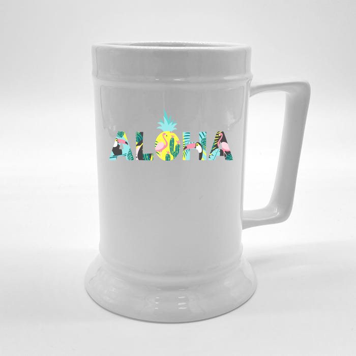 Aloha Tropical Style Front & Back Beer Stein