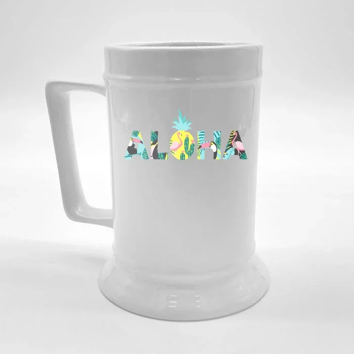 Aloha Tropical Style Front & Back Beer Stein