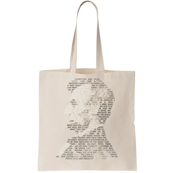 Abraham Lincoln Portrait Gettysburg Address Tote Bag