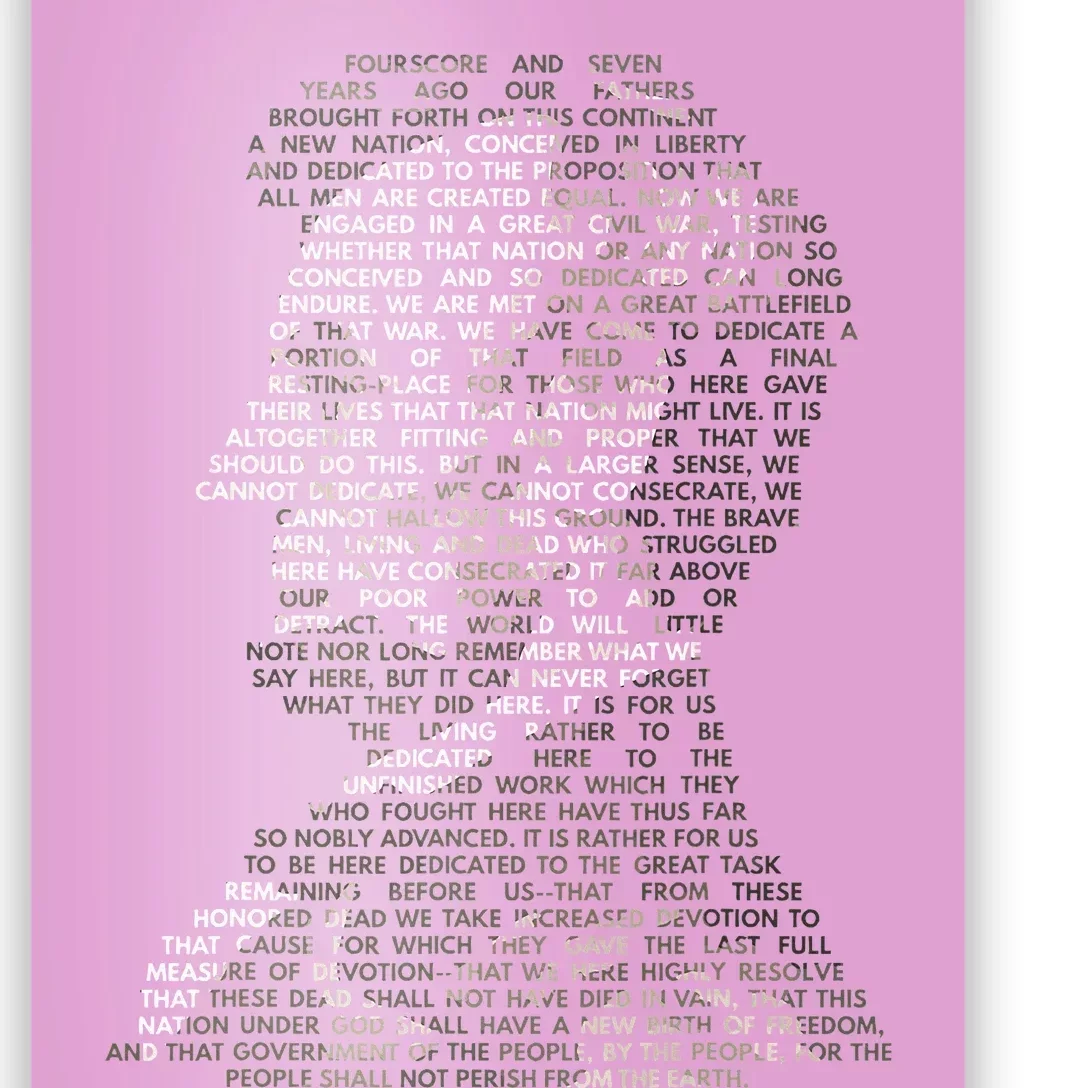 Abraham Lincoln Portrait Gettysburg Address Poster