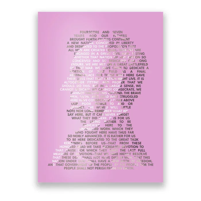 Abraham Lincoln Portrait Gettysburg Address Poster