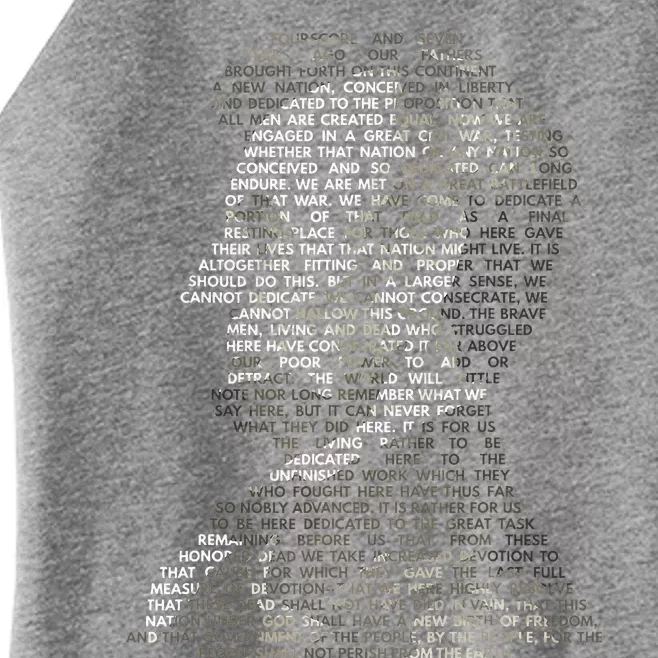 Abraham Lincoln Portrait Gettysburg Address Women’s Perfect Tri Rocker Tank