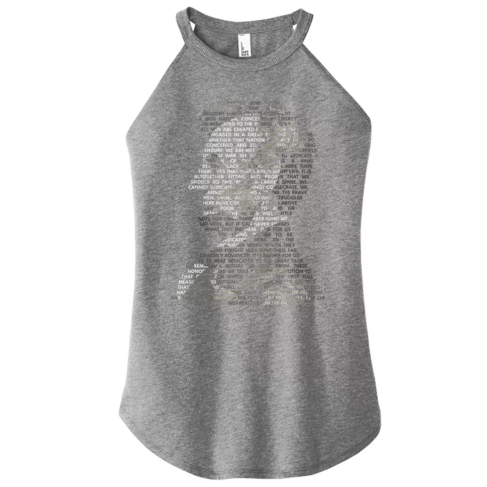 Abraham Lincoln Portrait Gettysburg Address Women’s Perfect Tri Rocker Tank