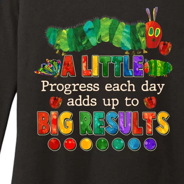 A Little Progress Each Day Adds Up To Big Results Womens CVC Long Sleeve Shirt