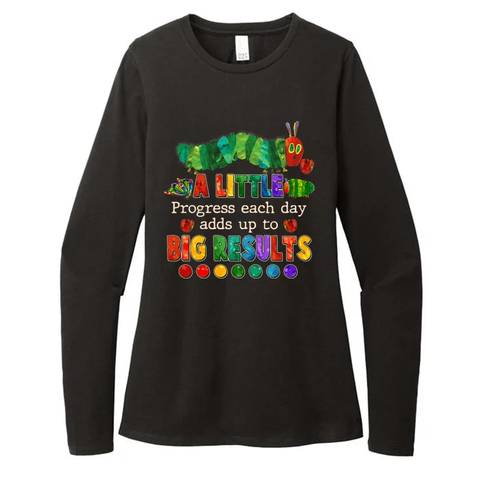 A Little Progress Each Day Adds Up To Big Results Womens CVC Long Sleeve Shirt