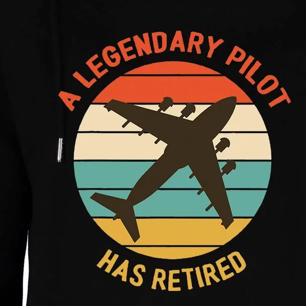 A Legendary Pilot Has Retired Pilot Aircraft Designs Womens Funnel Neck Pullover Hood