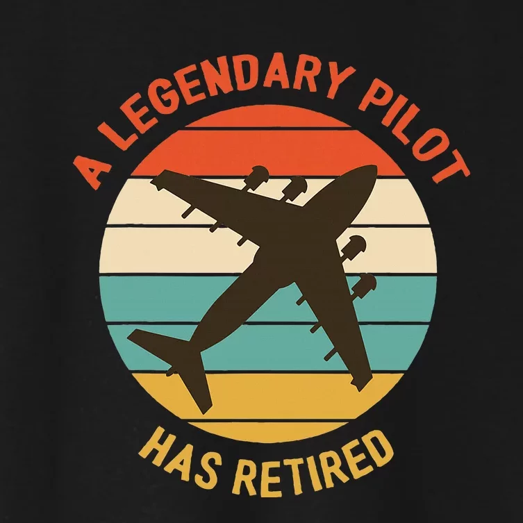 A Legendary Pilot Has Retired Pilot Aircraft Designs Women's Crop Top Tee