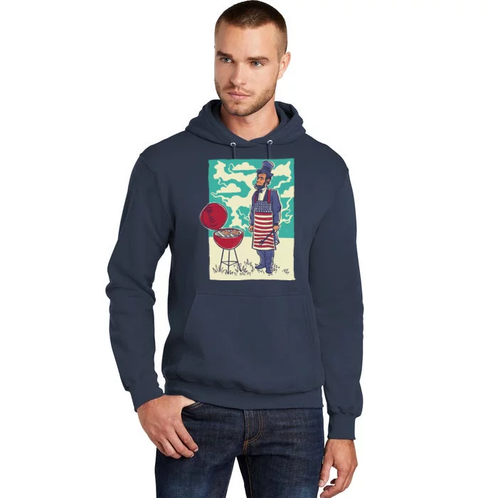 Abe Lincoln Patriotic Barbeque BBQ Tall Hoodie