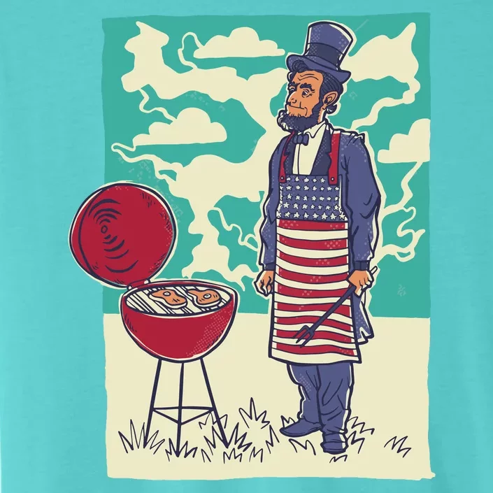 Abe Lincoln Patriotic Barbeque BBQ ChromaSoft Performance T-Shirt