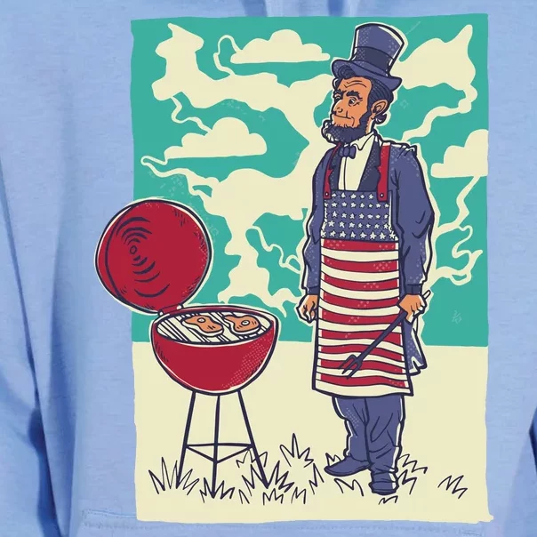 Abe Lincoln Patriotic Barbeque BBQ Unisex Surf Hoodie