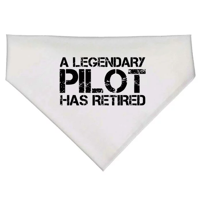 A LEGENDARY PILOT HAS RETIRED Funny Retirement Copilot Gift USA-Made Doggie Bandana