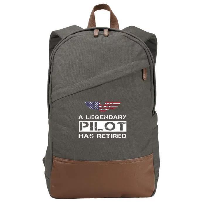 A Legendary Pilot Has Retired Military Jet Retirement Wings Cotton Canvas Backpack