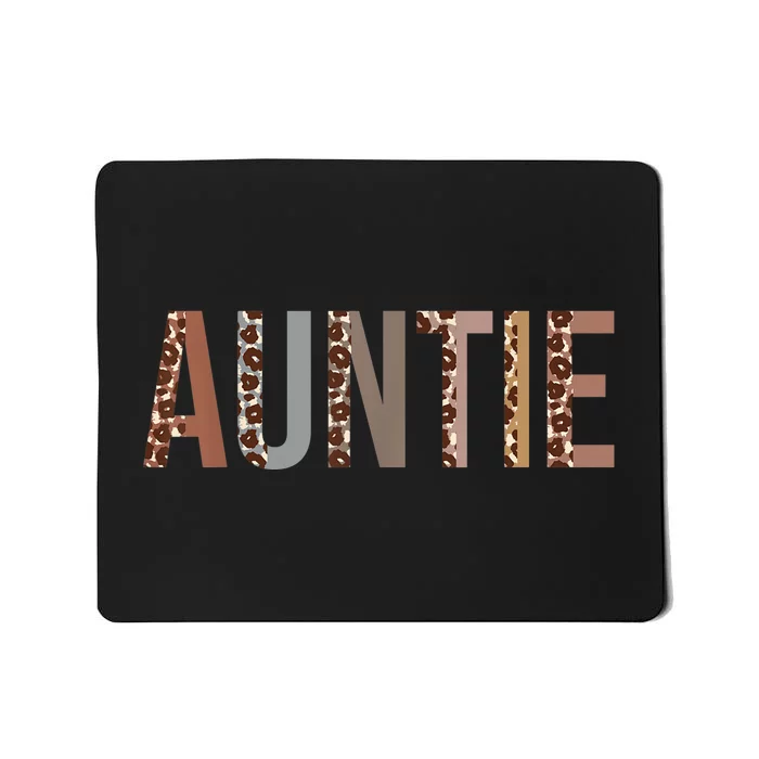 Auntie Leopard Print Mom Cute Mothers Day Funny Grandma Mousepad