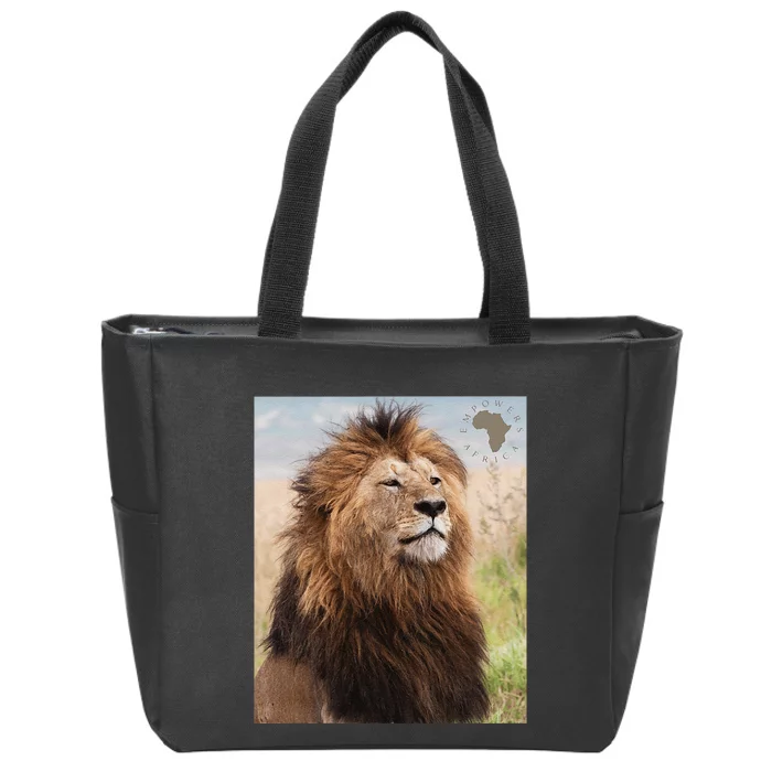 African Lion Pride Zip Tote Bag