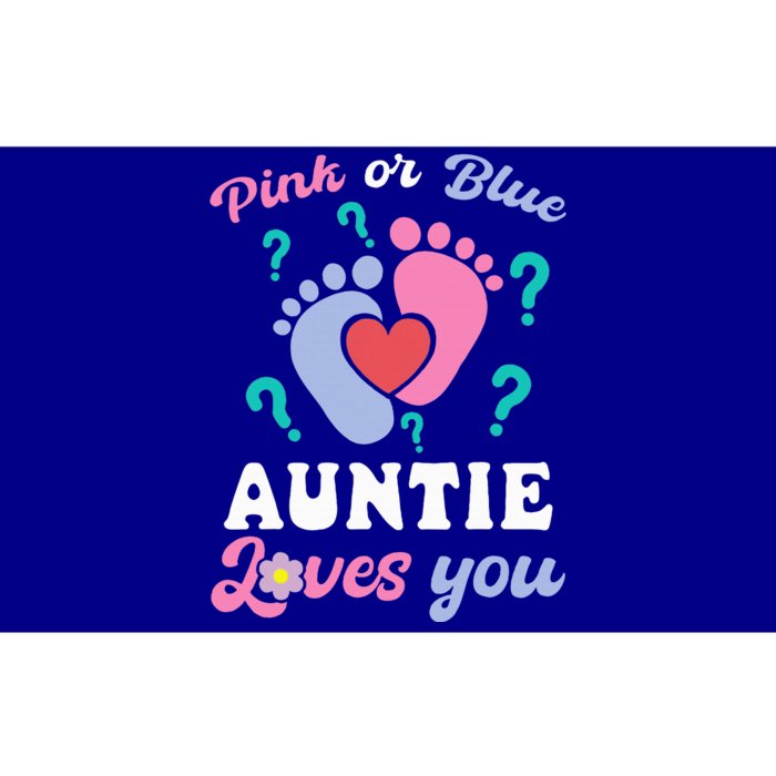 Auntie Loves Pink Or Blue You Baby Gender Reveal Party Bumper Sticker