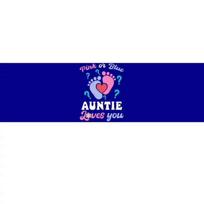 Auntie Loves Pink Or Blue You Baby Gender Reveal Party Bumper Sticker