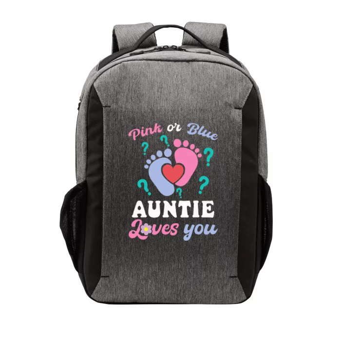 Auntie Loves Pink Or Blue You Baby Gender Reveal Party Vector Backpack