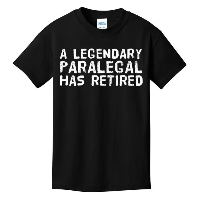 A LEGENDARY PARALEGAL HAS RETIRED Funny Retirement Low Gift Kids T-Shirt