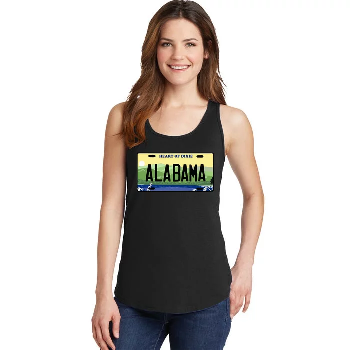 Alabama License Plate Throwback Design Classic Ladies Essential Tank