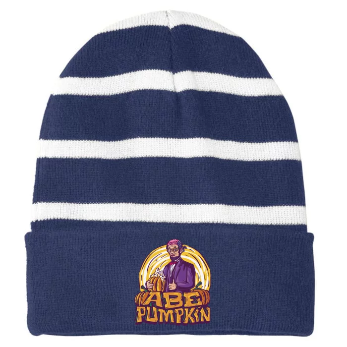 Abraham Lincoln Pumpkin Striped Beanie with Solid Band