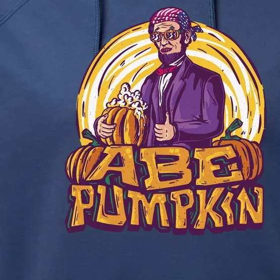 Abraham Lincoln Pumpkin Performance Fleece Hoodie