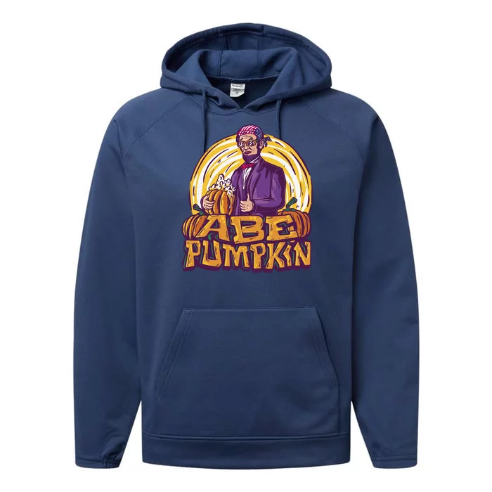 Abraham Lincoln Pumpkin Performance Fleece Hoodie