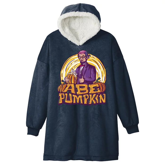 Abraham Lincoln Pumpkin Hooded Wearable Blanket