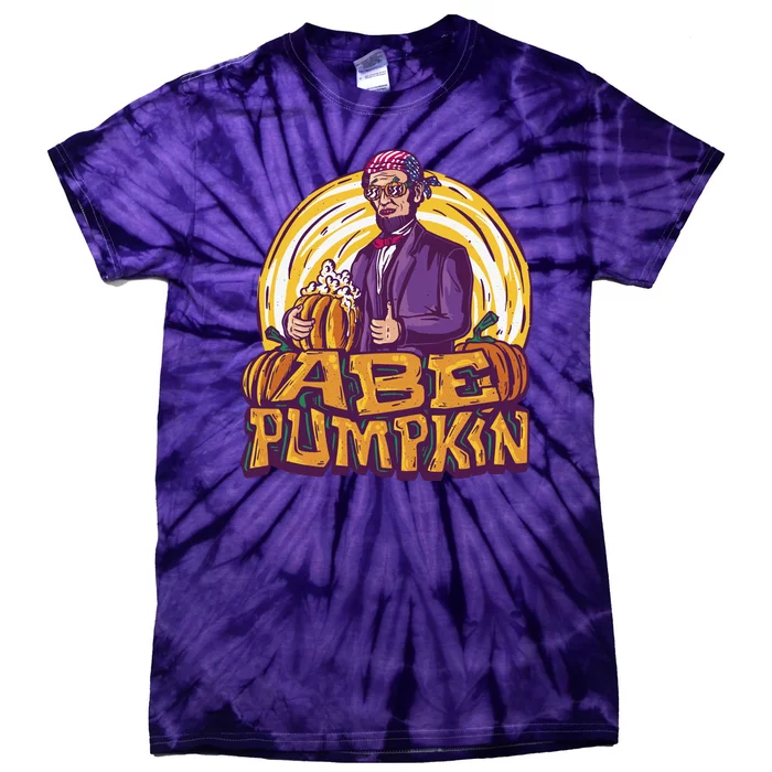 Abraham Lincoln Pumpkin Tie-Dye T-Shirt