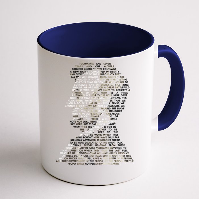 Abraham Lincoln Portrait Gettysburg Address Front & Back Coffee Mug