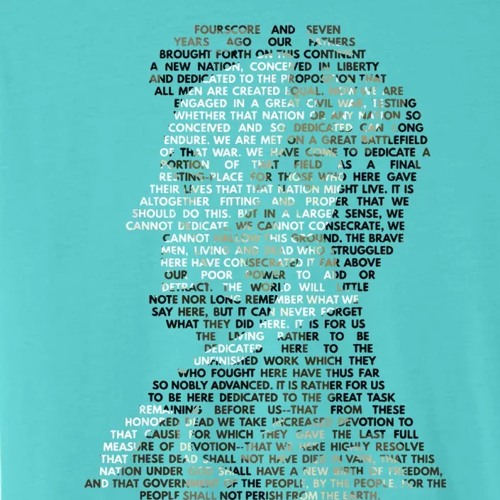 Abraham Lincoln Portrait Gettysburg Address ChromaSoft Performance T-Shirt