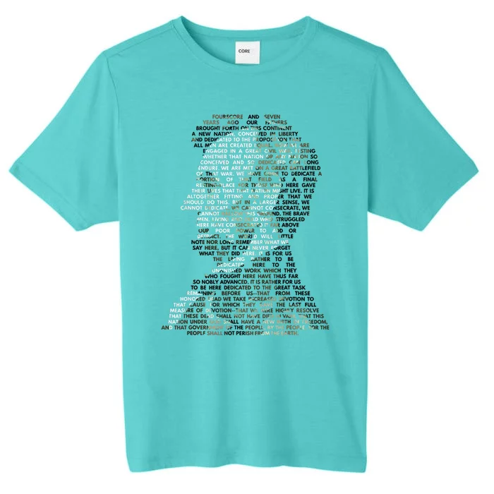 Abraham Lincoln Portrait Gettysburg Address ChromaSoft Performance T-Shirt