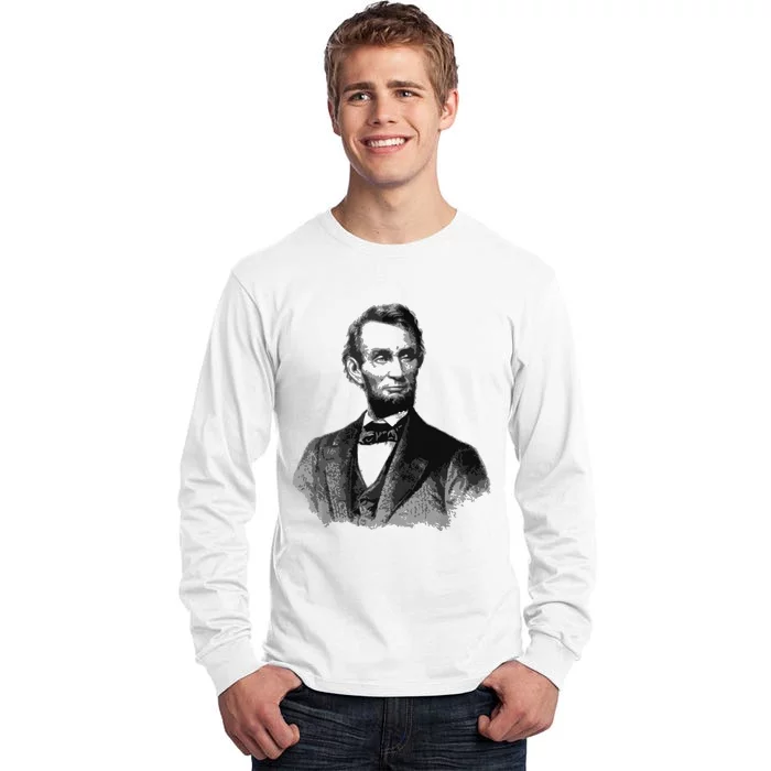 Abraham Lincoln Presidential Portrait Vintage Abe Lincoln Tall Long Sleeve T-Shirt