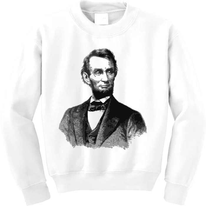 Abraham Lincoln Presidential Portrait Vintage Abe Lincoln Kids Sweatshirt