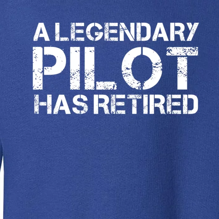 A Legendary Pilot Has Retired Retiret Retiring Pension Funny Gift Toddler Sweatshirt