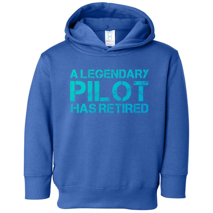 A Legendary Pilot Has Retired Retiret Retiring Pension Funny Gift Toddler Hoodie