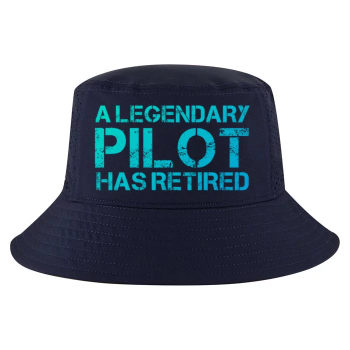 A Legendary Pilot Has Retired Retiret Retiring Pension Funny Gift Cool Comfort Performance Bucket Hat