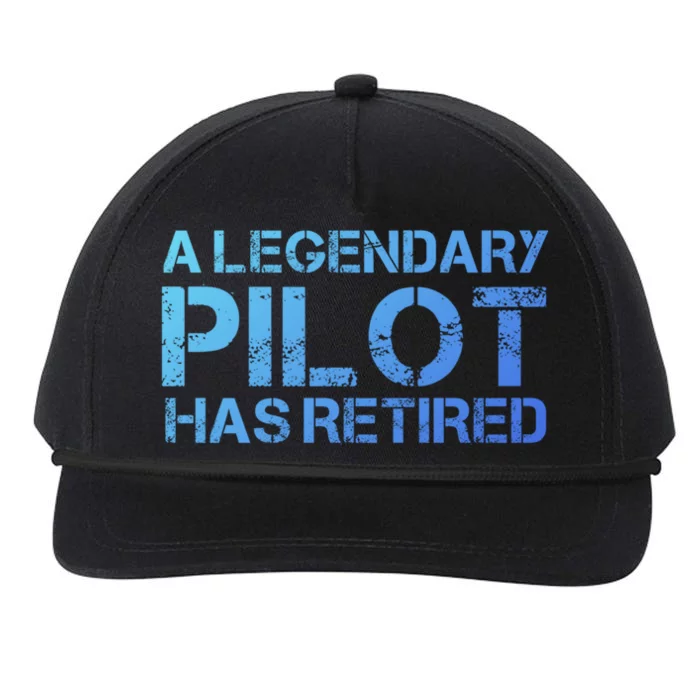 A Legendary Pilot Has Retired Retiret Retiring Pension Funny Gift Snapback Five-Panel Rope Hat