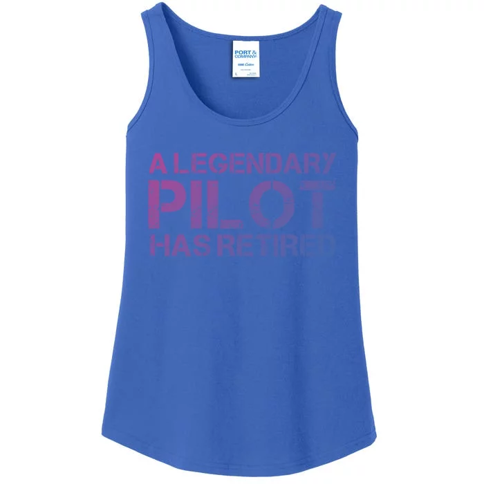 A Legendary Pilot Has Retired Retiret Retiring Pension Funny Gift Ladies Essential Tank