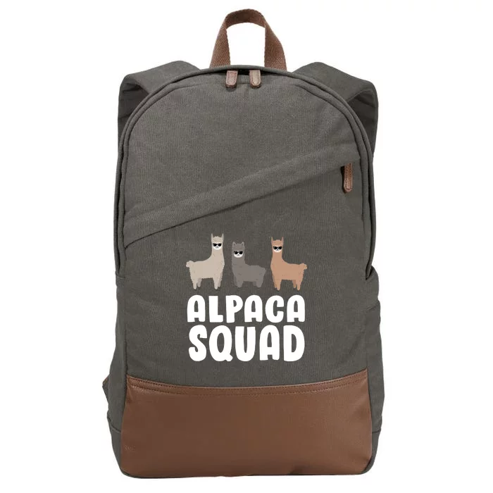 Alpaca Squad Cotton Canvas Backpack