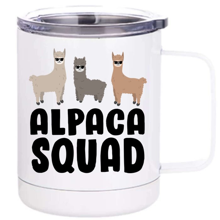 Alpaca Squad Front & Back 12oz Stainless Steel Tumbler Cup