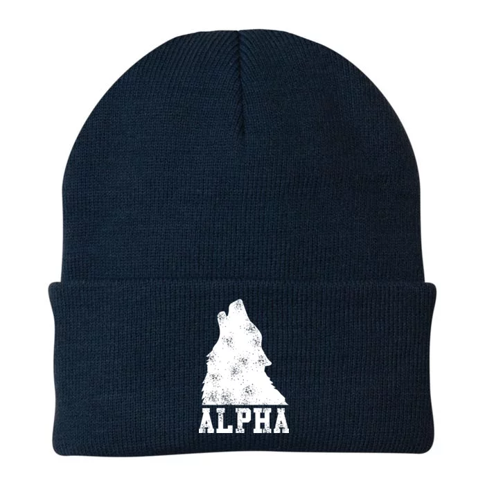 Alpha Wolf Knit Cap Winter Beanie